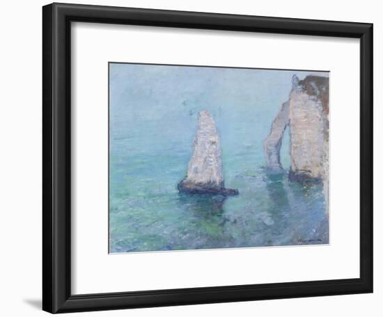 The Rock Needle and the Porte D'Aval, C.1885-Claude Monet-Framed Giclee Print