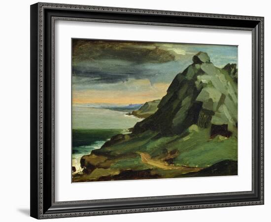 The Rock of Catel, or the Cliffs of the Hague, 1844 (Oil on Canvas)-Jean-Francois Millet-Framed Giclee Print