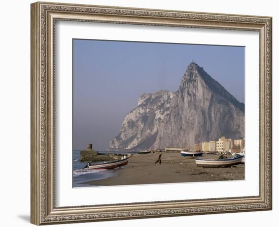 The Rock of Gibraltar, Mediterranean-Charles Bowman-Framed Photographic Print