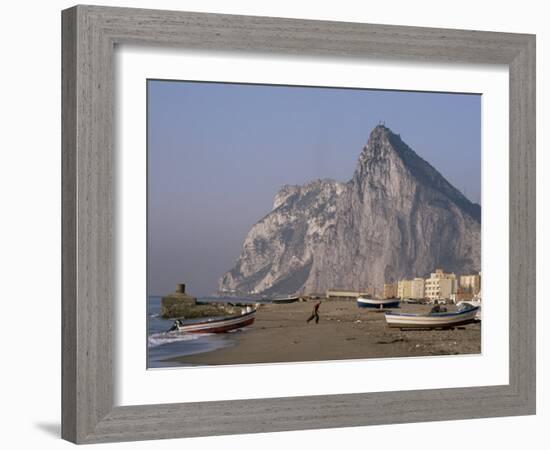 The Rock of Gibraltar, Mediterranean-Charles Bowman-Framed Photographic Print