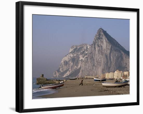 The Rock of Gibraltar, Mediterranean-Charles Bowman-Framed Photographic Print