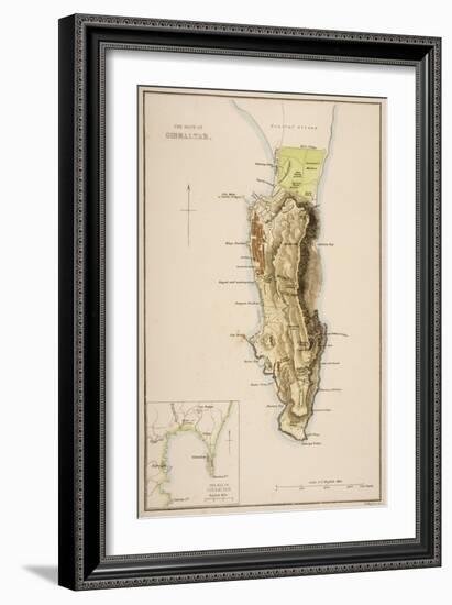 The Rock of Gibraltar-W Hughes-Framed Giclee Print