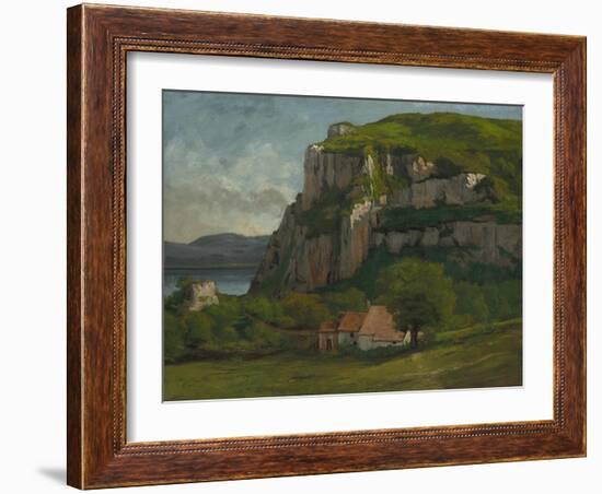 The Rock of Hautepierre, C.1869-Gustave Courbet-Framed Giclee Print