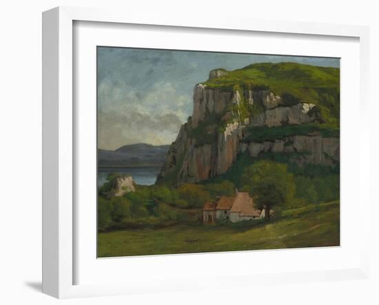 The Rock of Hautepierre, C.1869-Gustave Courbet-Framed Giclee Print