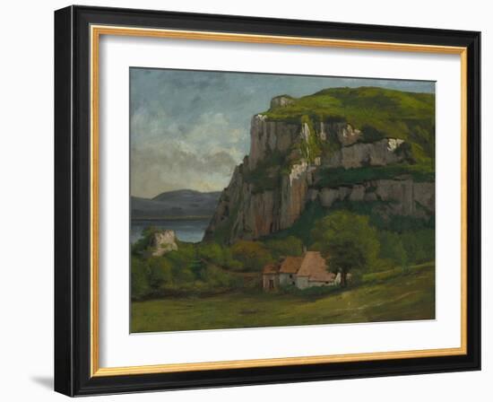 The Rock of Hautepierre, C.1869-Gustave Courbet-Framed Giclee Print