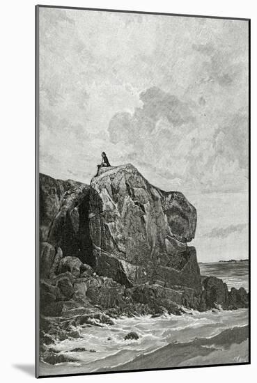 The Rock of the Exiled in Jersey, 19th Century-Fortune Louis Meaulle-Mounted Giclee Print