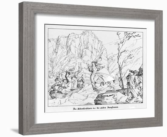 The Rock of the Seven Sisters-Alfred Rethel-Framed Giclee Print