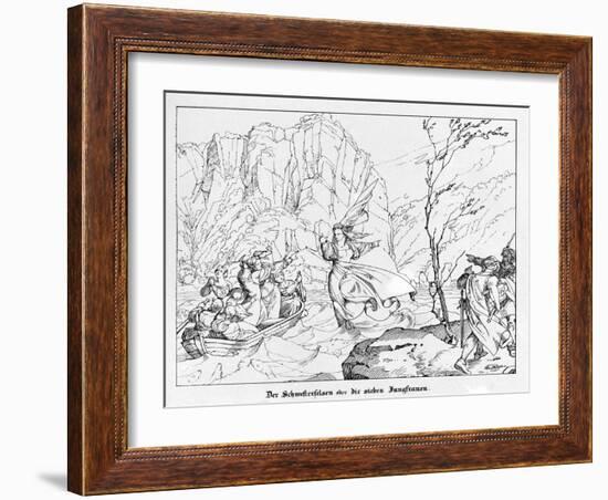 The Rock of the Seven Sisters-Alfred Rethel-Framed Giclee Print