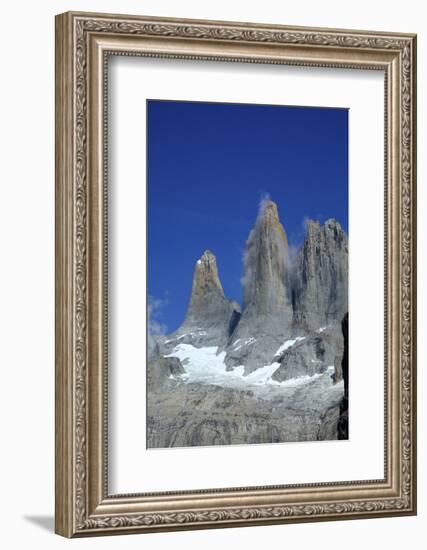 The rock towers that give the Torres del Paine range its name, Torres del Paine National Park, Pata-Alex Robinson-Framed Photographic Print