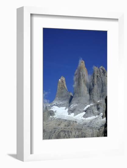 The rock towers that give the Torres del Paine range its name, Torres del Paine National Park, Pata-Alex Robinson-Framed Photographic Print