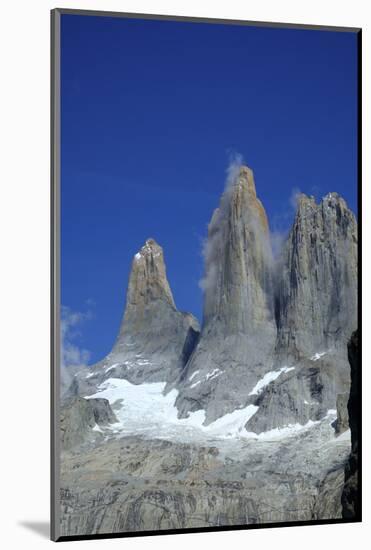 The rock towers that give the Torres del Paine range its name, Torres del Paine National Park, Pata-Alex Robinson-Mounted Photographic Print