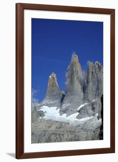 The rock towers that give the Torres del Paine range its name, Torres del Paine National Park, Pata-Alex Robinson-Framed Photographic Print