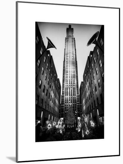 The Rockefeller Center with Christmas Decoration at Nightfall-Philippe Hugonnard-Mounted Art Print