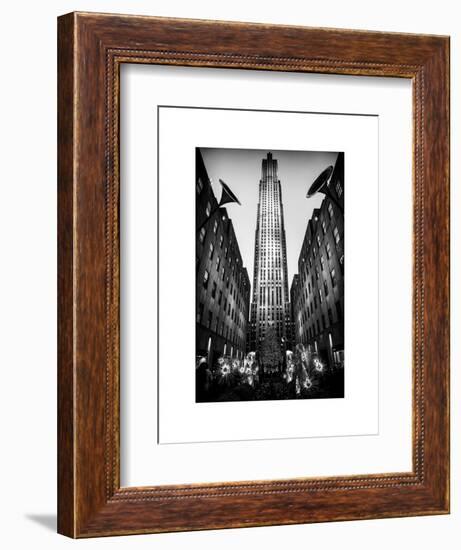 The Rockefeller Center with Christmas Decoration at Nightfall-Philippe Hugonnard-Framed Art Print