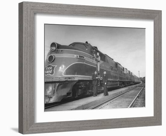 The Rocket Sitting at the Rock Island Train Station-Sam Shere-Framed Photographic Print