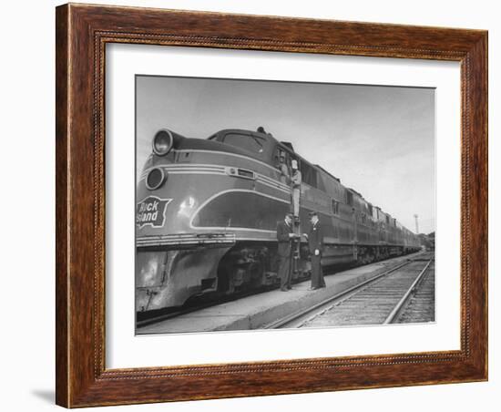 The Rocket Sitting at the Rock Island Train Station-Sam Shere-Framed Photographic Print