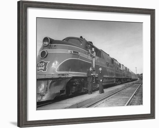 The Rocket Sitting at the Rock Island Train Station-Sam Shere-Framed Photographic Print