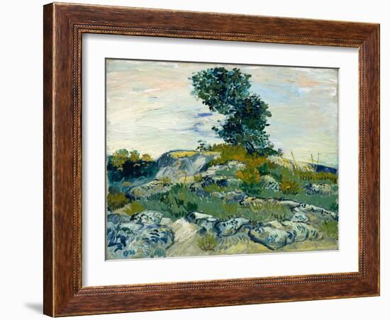 The Rocks, 1888 (Oil on Canvas)-Vincent van Gogh-Framed Giclee Print