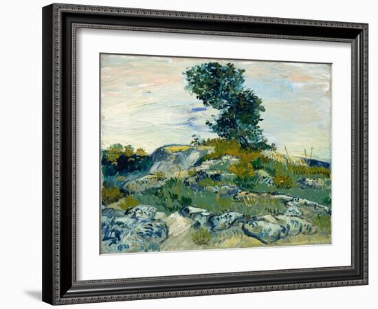 The Rocks, 1888 (Oil on Canvas)-Vincent van Gogh-Framed Giclee Print