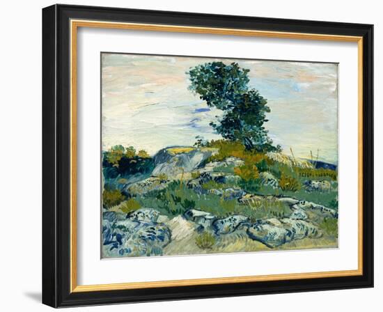 The Rocks, 1888 (Oil on Canvas)-Vincent van Gogh-Framed Giclee Print