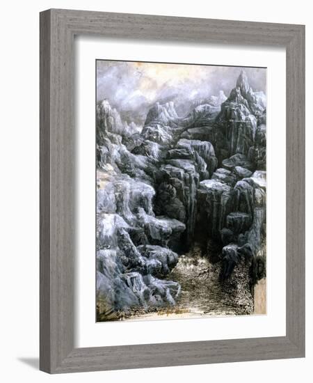The Rocks, C1842-1885-Rodolphe Bresdin-Framed Giclee Print