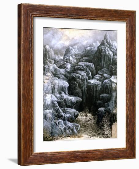 The Rocks, C1842-1885-Rodolphe Bresdin-Framed Giclee Print