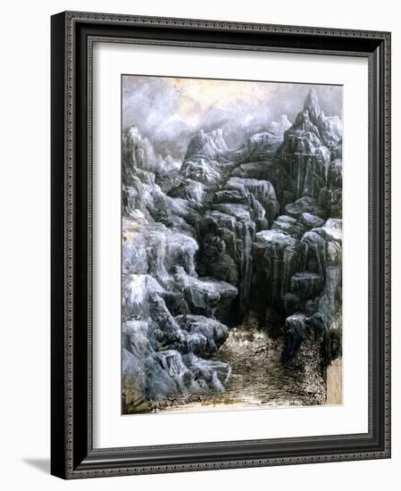 The Rocks, C1842-1885-Rodolphe Bresdin-Framed Giclee Print