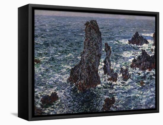 The Rocks in Belle-Ile (Pyramides De Port-Coton, Mer Sauvag), 1886-Claude Monet-Framed Premier Image Canvas