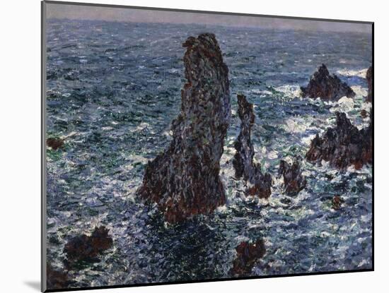 The Rocks in Belle-Ile (Pyramides De Port-Coton, Mer Sauvag), 1886-Claude Monet-Mounted Giclee Print