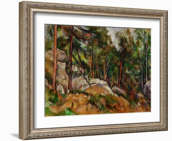 The Rocks in the Park of the Chateau Noir, 1898-1899-Paul Cézanne-Framed Giclee Print