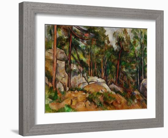 The Rocks in the Park of the Chateau Noir, 1898-1899-Paul Cézanne-Framed Giclee Print