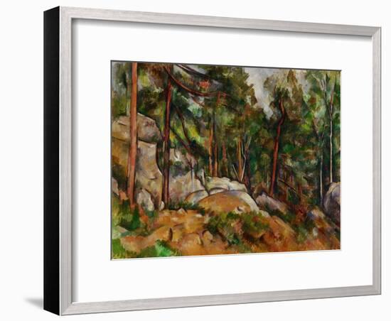 The Rocks in the Park of the Chateau Noir, 1898-1899-Paul Cézanne-Framed Giclee Print