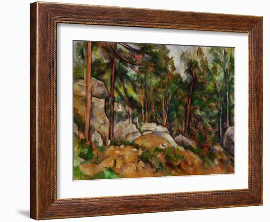 The Rocks in the Park of the Chateau Noir, 1898-1899-Paul Cézanne-Framed Giclee Print