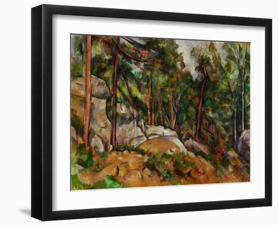 The Rocks in the Park of the Chateau Noir, 1898-1899-Paul Cézanne-Framed Giclee Print