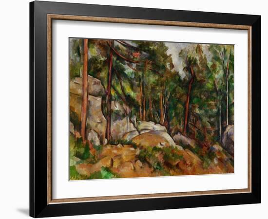 The Rocks in the Park of the Chateau Noir, 1898-1899-Paul Cézanne-Framed Giclee Print