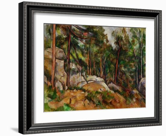 The Rocks in the Park of the Chateau Noir, 1898-1899-Paul Cézanne-Framed Giclee Print