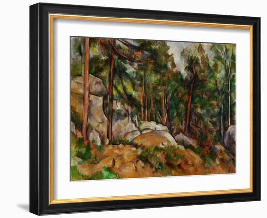 The Rocks in the Park of the Chateau Noir, 1898-1899-Paul Cézanne-Framed Giclee Print