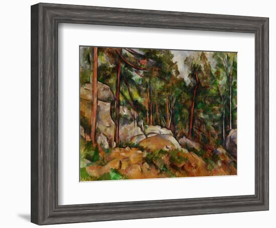 The Rocks in the Park of the Chateau Noir, 1898-1899-Paul Cézanne-Framed Giclee Print