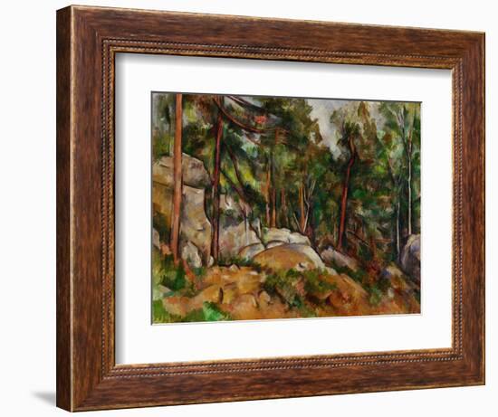 The Rocks in the Park of the Chateau Noir, 1898-1899-Paul Cézanne-Framed Giclee Print