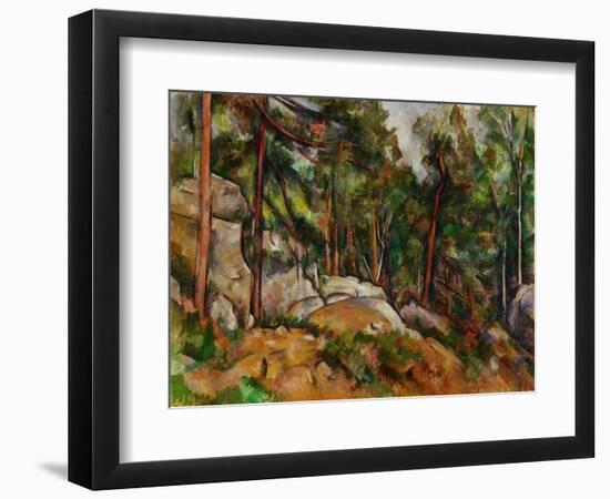 The Rocks in the Park of the Chateau Noir, 1898-1899-Paul Cézanne-Framed Giclee Print