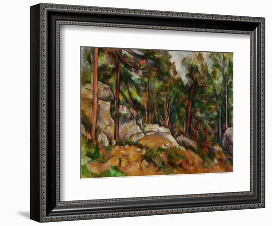 The Rocks in the Park of the Chateau Noir, 1898-1899-Paul Cézanne-Framed Giclee Print