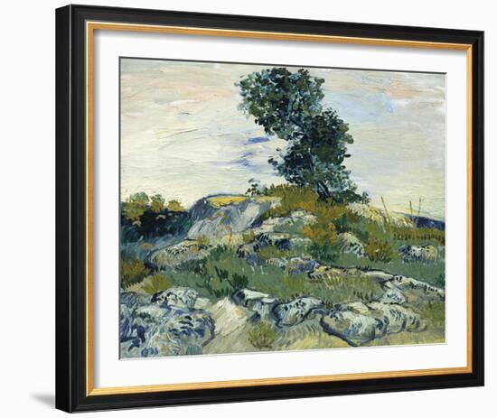 The Rocks-Vincent Van Gogh-Framed Giclee Print