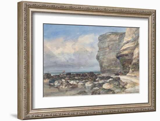 The Rocky Beach and Cliffs at Fecamp-EW Cooke-Framed Premium Giclee Print