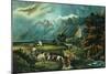 The Rocky Mountains: Emigrants Crossing the Plains, 1866-Currier & Ives-Mounted Giclee Print