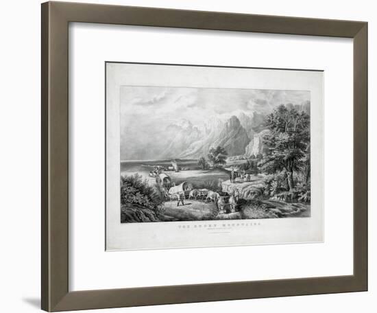 The Rocky Mountains: Emigrants Crossing the Plains-Currier & Ives-Framed Giclee Print