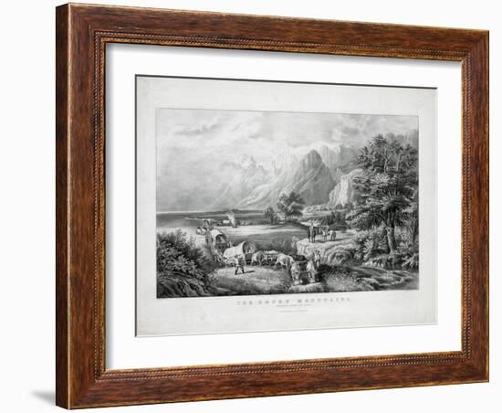 The Rocky Mountains: Emigrants Crossing the Plains-Currier & Ives-Framed Giclee Print