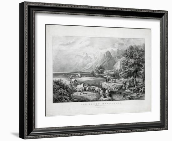 The Rocky Mountains: Emigrants Crossing the Plains-Currier & Ives-Framed Giclee Print