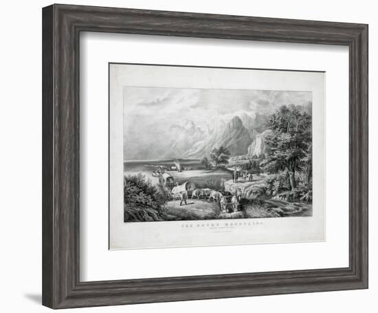 The Rocky Mountains: Emigrants Crossing the Plains-Currier & Ives-Framed Giclee Print