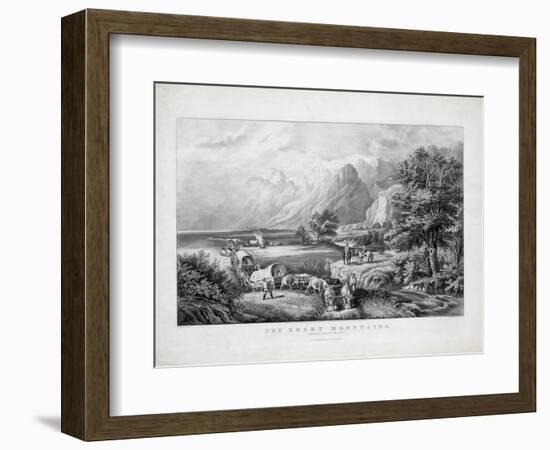 The Rocky Mountains: Emigrants Crossing the Plains-Currier & Ives-Framed Giclee Print