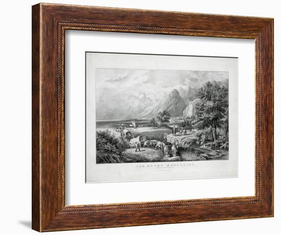 The Rocky Mountains: Emigrants Crossing the Plains-Currier & Ives-Framed Giclee Print